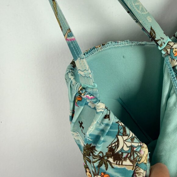 Disney Peter Pan Mermaid Lagoon Retro Swimsuit One Piece Plus Size 0X EUC - Picture 15 of 16